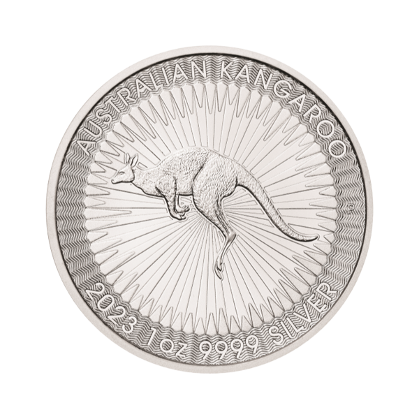 Front 2023 1 oz Australian Silver Kangaroo Coin BU