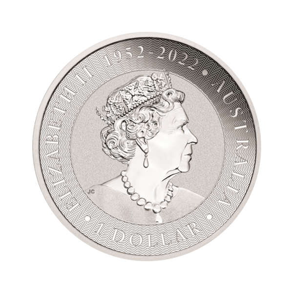 Back 2023 1 oz Australian Silver Kangaroo Coin BU