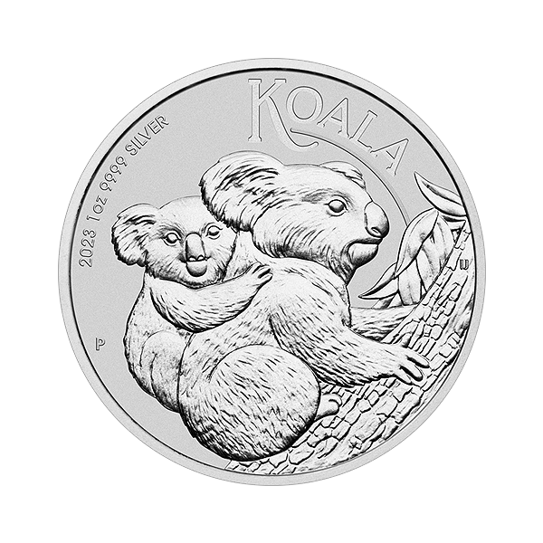 Front 2023 1 oz Australian Silver Koala Coin BU