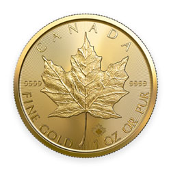 Product Image for 2023 1 oz Canadian Gold Maple Leaf Coin BU 
