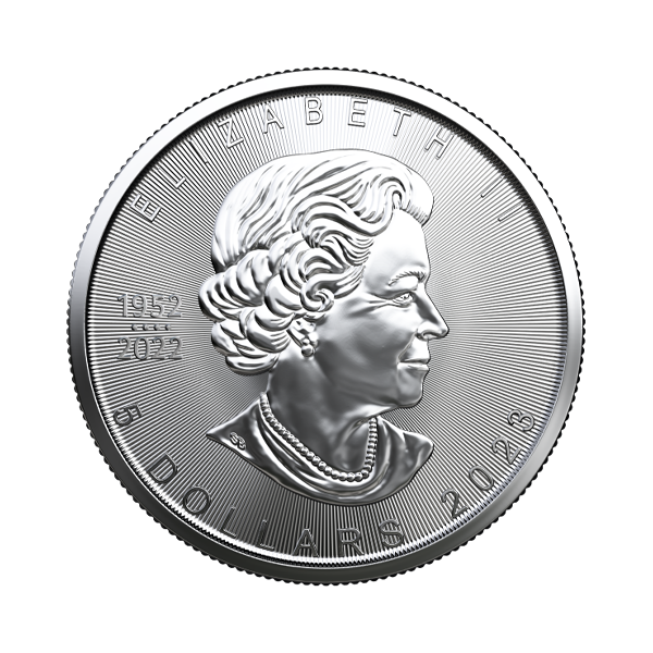 Back 2023 1 oz Canadian Silver Maple Leaf Coin BU