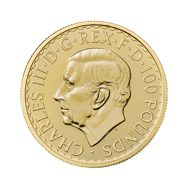Back 2023 1 oz Great Britain Gold Britannia Coin BU (Charles III)
