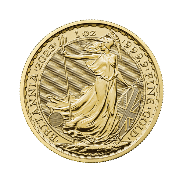 Front 2023 1 oz Great Britain Gold Britannia Coin BU (Elizabeth II)