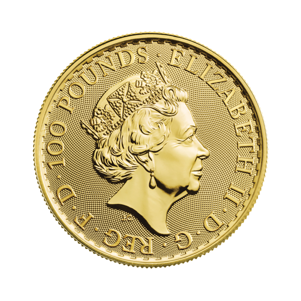 Back 2023 1 oz Great Britain Gold Britannia Coin BU (Elizabeth II)