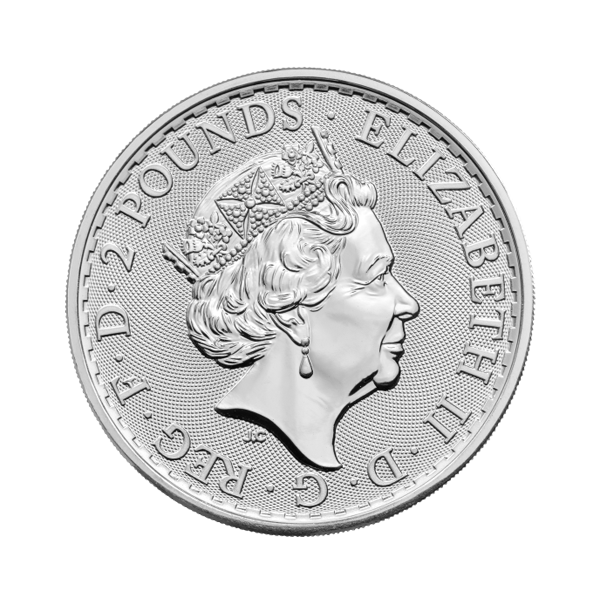Back 2023 1 oz Great Britain Silver Britannia Coin BU (Elizabeth II)