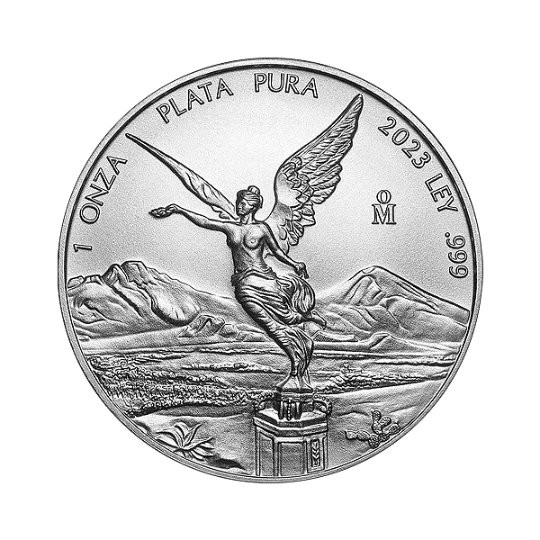 Front 2023 1 oz Mexican Silver Libertad Coin BU