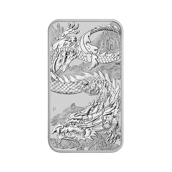 Front 2023 1 oz Australian Silver Dragon Coin BU