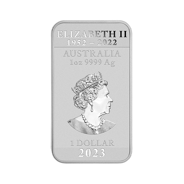 Back 2023 1 oz Australian Silver Dragon Coin BU