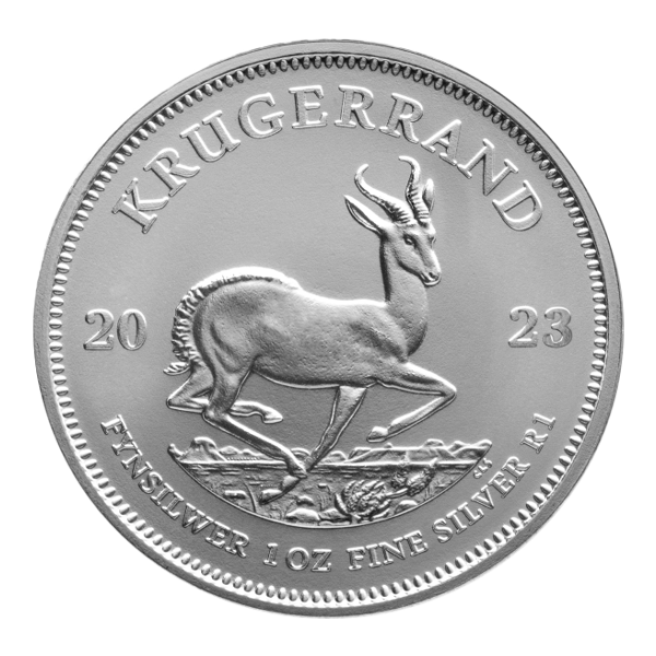Front 2023 1 oz South African Silver Krugerrand 