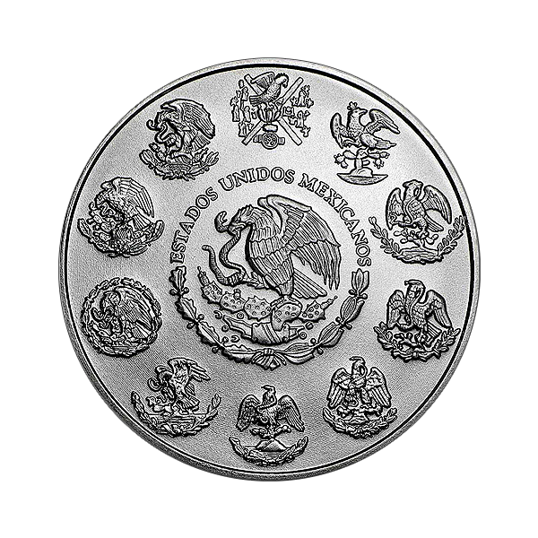 Back 2023 2 oz Mexican Silver Libertad Coin BU