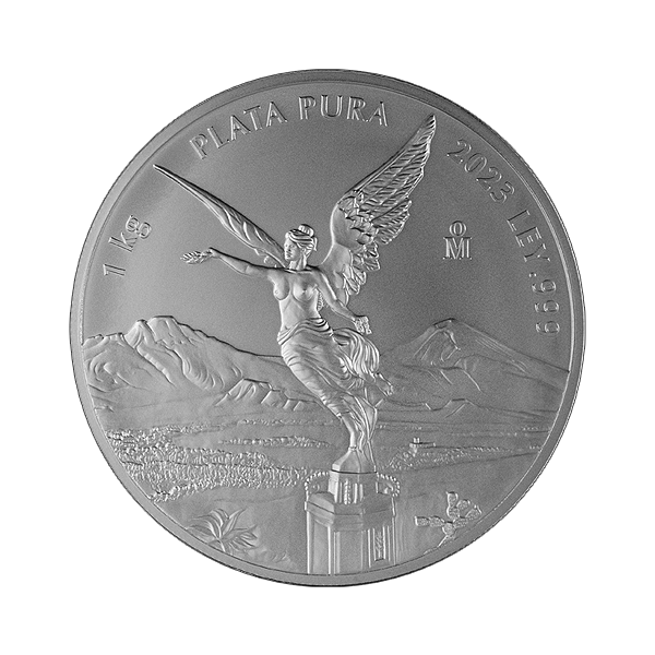 Front 2023 1 Kilo Mexican Silver Libertad Coin BU