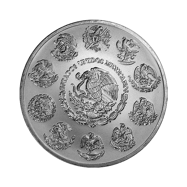 Back 2023 1 Kilo Mexican Silver Libertad Coin BU