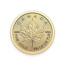 Product Image for 2024 1/10 oz Canadian Gold Maple Leaf Coin BU