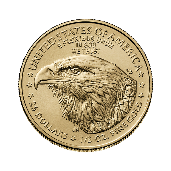 Back 2024 ½ oz American Gold Eagle Coin BU