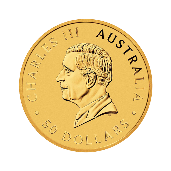 Back 2024 ½ oz Australian Gold Kangaroo Coin BU
