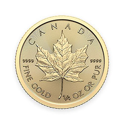 Product Image for 2024 ¼ oz Canadian Gold Maple Leaf Coin BU