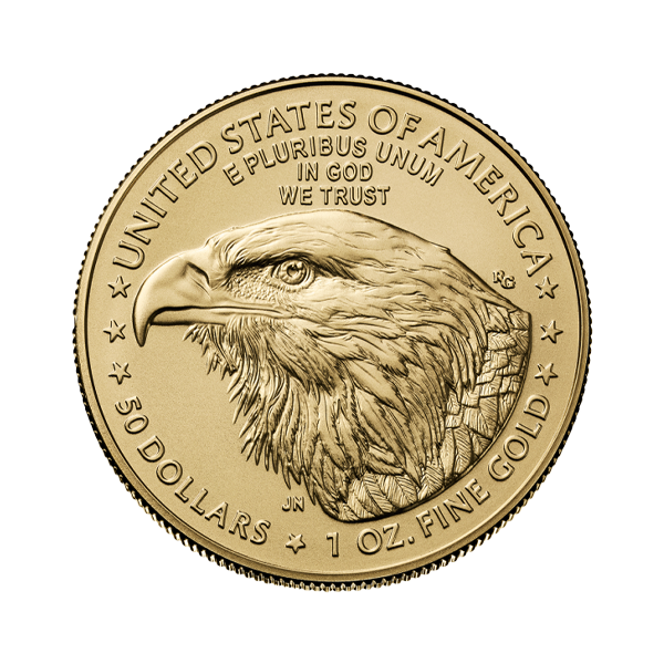 Back 2024 1 oz American Gold Eagle Coin BU