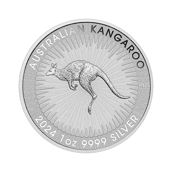 Front 2024 1 oz Australian Silver Kangaroo Coin BU