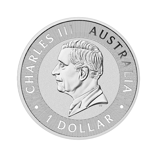 Back 2024 1 oz Australian Silver Kangaroo Coin BU