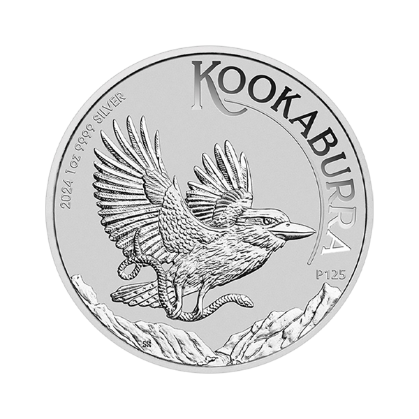 Front 2024 1 oz Australian Silver Kookaburra Coin BU