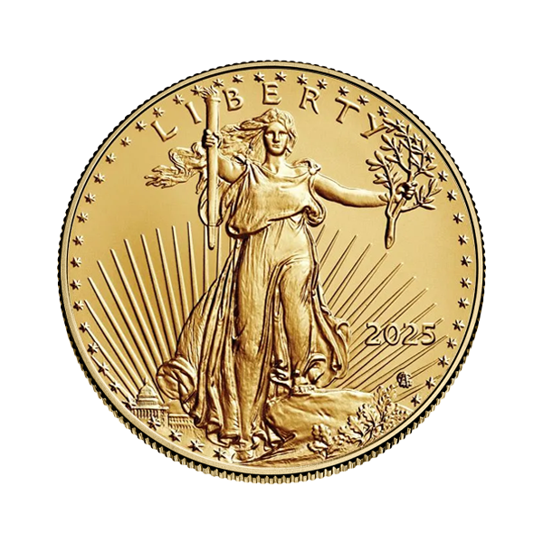 Front 2025 ½ oz American Gold Eagle Coin BU