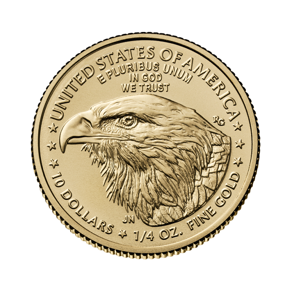 Back 2025 ¼ oz American Gold Eagle Coin BU