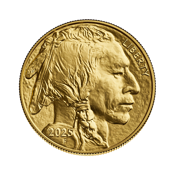 Front 2025 1 oz American Gold Buffalo Coin BU