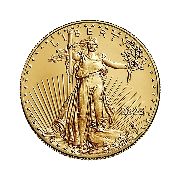 Front 2025 1 oz American Gold Eagle Coin BU