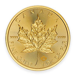 Product Image for 2025 1 oz Canadian Gold Maple Leaf Coin BU