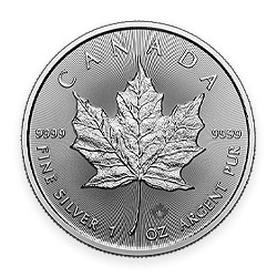 Product Image for 2025 1 oz Canadian Silver Maple Leaf Coin BU