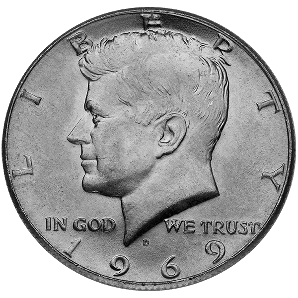 Front 40% American Silver Coins ($1 FV) Kennedy Half Dollars