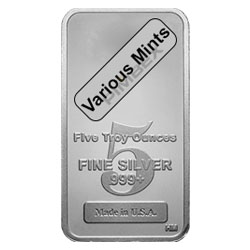 Product Image for 5 oz Silver Bar – Various Mints