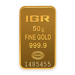 Product Image for 50 Gram Gold Bar – Istanbul Gold Refinery (with Assay)
