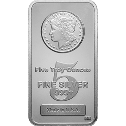 Product Image for 5 oz Silver Bar - Highland Mint (Morgan Design)