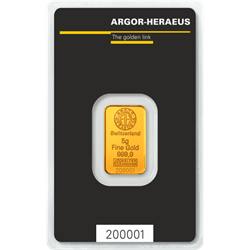 Product Image for 5 Gram Gold Bar – Argor Heraeus (with Assay)