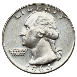 Product Image for 90% American Silver Coins ($1 FV) Washington Quarters