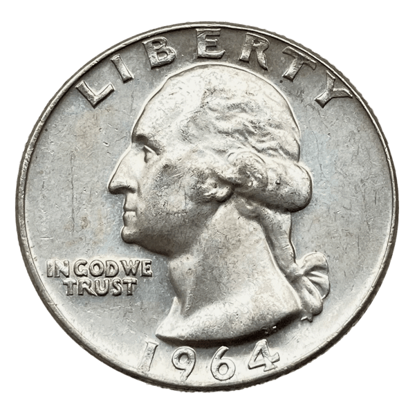 Front 90% American Silver Coins ($1 FV) Washington Quarters
