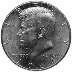 Product Image for 90% American Silver Coins ($1 FV) Kennedy Half Dollars