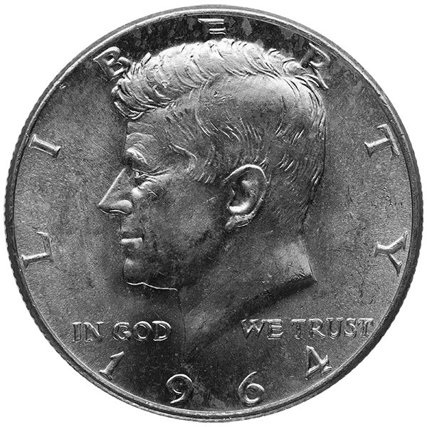 Front 90% American Silver Coins ($1 FV) Kennedy Half Dollars
