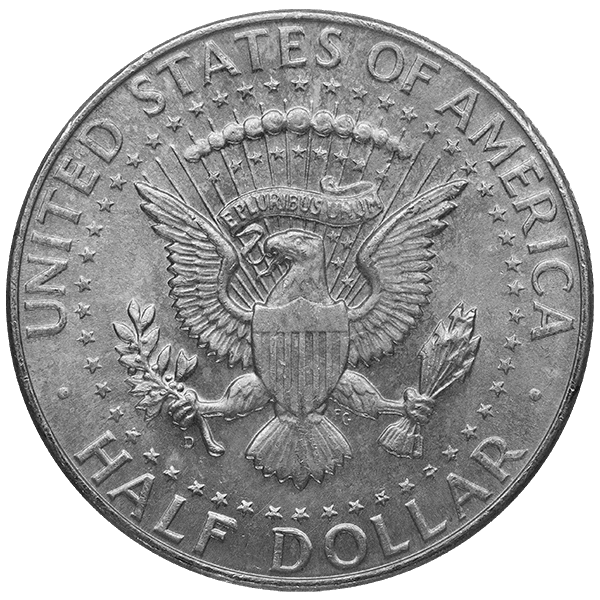 Back 90% American Silver Coins ($1 FV) Kennedy Half Dollars