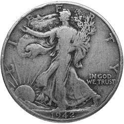 Product Image for 90% American Silver Coins ($1 FV) Walking Liberty Half Dollars