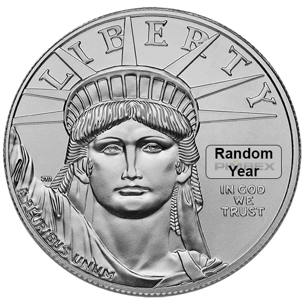 Front 1 oz American Platinum Eagle Coin (Random Year)