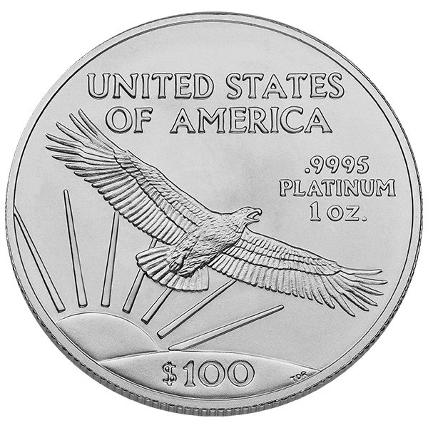 Back 1 oz American Platinum Eagle Coin (Random Year)
