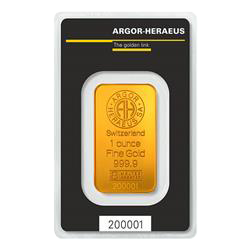 Product Image for 1 oz Gold Bar - Argor Heraeus (with Assay)