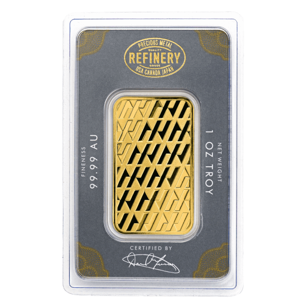 Back 1 oz Gold Bar – Asahi Refining (with Assay)