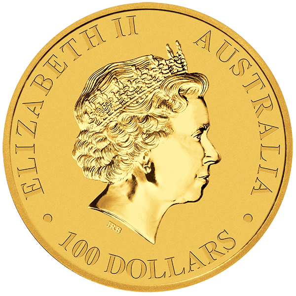 Back 1 oz Australian Gold Kangaroo Coin (Random Year)