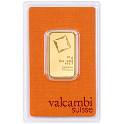 Product Image for 20 Gram Gold Bar - Valcambi (with Assay) 