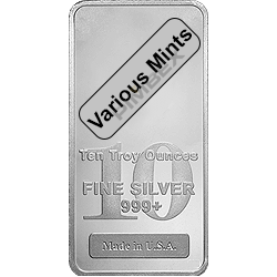 Product Image for 10 oz Silver Bar - Various Mints