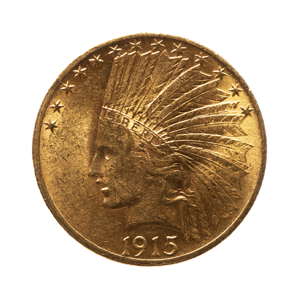 Front $10 Indian Gold Eagle Coin BU (Random Year)