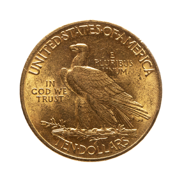 Back $10 Indian Gold Eagle Coin BU (Random Year)